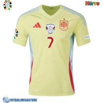 Fotballdrakt Herre Spania Alvaro Morata #7 Bortedrakt EM 2024 Kortermet